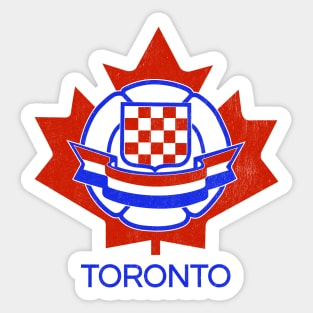 Defunct Toronto Metros-Croatia Soccer 1972 Sticker